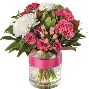 Gentley show your thoughts with pink flowers