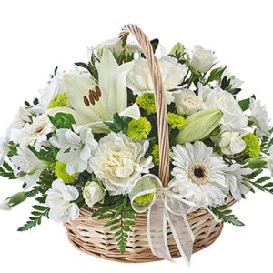 Petite floral basket to comfort you at this time